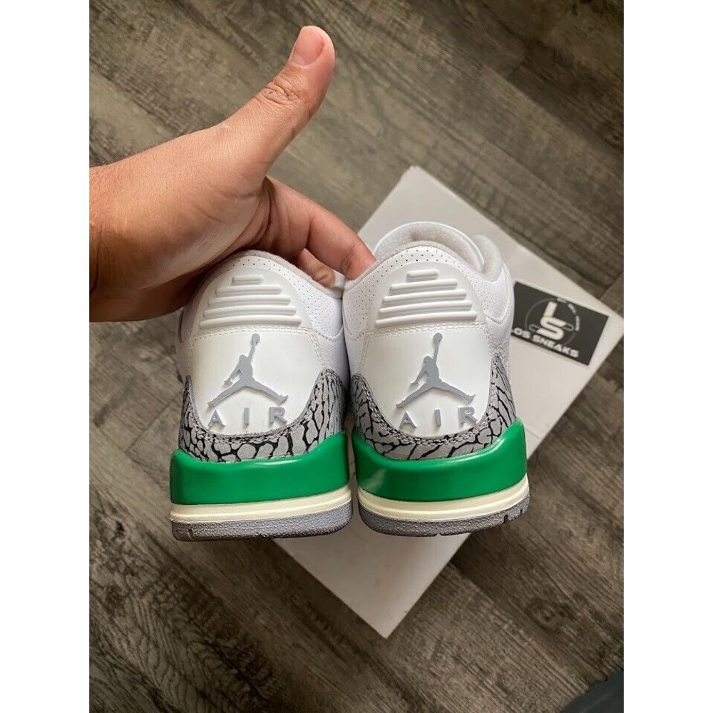 Size 9w/7.5m - Air Jordan 3 Retro Lucky Green W - Picture 4 of 5